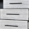 Bokchito Faux Wood Sideboard, Matte Black/Somona Gray Oak/Gray Oak