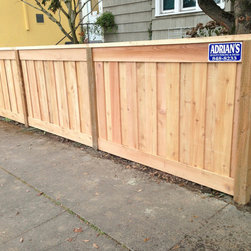 Overlapped Picture Frame Cedar Fence - Home Fencing And Gates