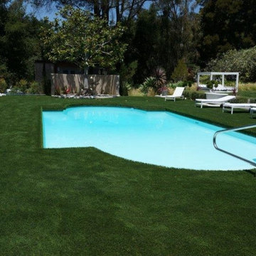 Artificial Grass Pool Installations