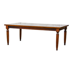 Wood Dining Table with Surface Inlay - Dining Tables