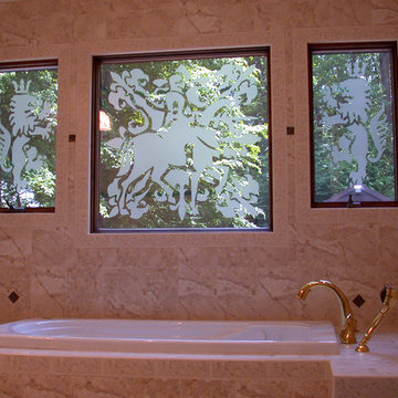Art on Bathroom Windows