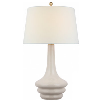 Wallis Large Table Lamp, 1-Light, Ivory, Linen Shade, 32.5"H