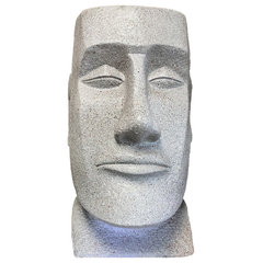 Easter Island Statue Ahu Ancient Monolith Decoration Accents Moai Head  Sculpture for Bedroom Living room and home Office Desktop Ornaments - 