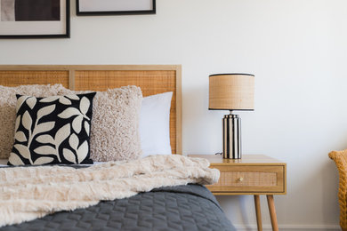 Design ideas for a modern bedroom in Other.