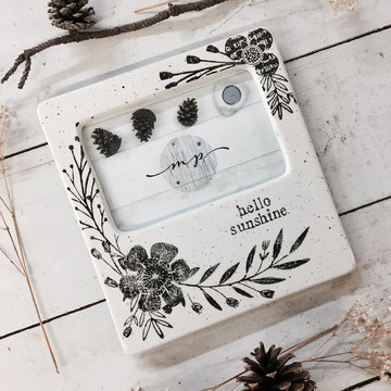 Hand Painted Hello Sunshine Tabletop Photo Frame