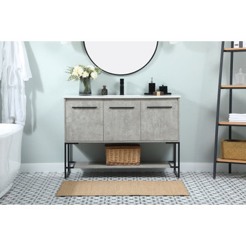 Sue 48" Single Bathroom Vanity, Concrete Gray