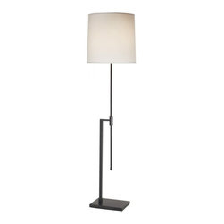 1 Light Floor Lamp by Sonneman Palo in Black Brass Color - Lighting