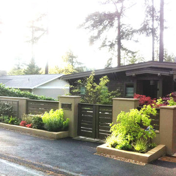 Contemporary Lakefront Asian Remodel and Landscape