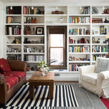 Bookshelf around window