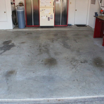 Before and After RaceDeck Garage Flooring Installation - 2 Car Home Garage