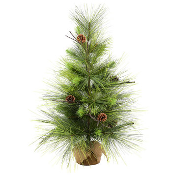 Vickerman D181030 3'X23" Boulder Pine Artificial Christmas Tree, Unlit