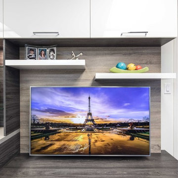 Elm Onyx Home Office/Entertainment Center Display - Campbell Showroom