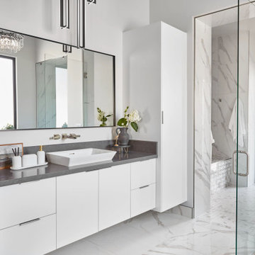 Carbon Grey Satin Granite Bathroom