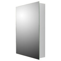 Euroline Medicine Cabinet, 18"x36", Polished Edge, Surface Mounted