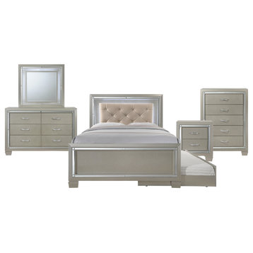 Picket House Furnishings Glamour 6 Piece Full Panel Bedroom Set