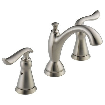 Delta Linden Two Handle Widespread Bathroom Faucet, Stainless, 3594-SSMPU-DST