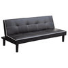 Benzara BM159010 Contemporary Sofa Bed, Black