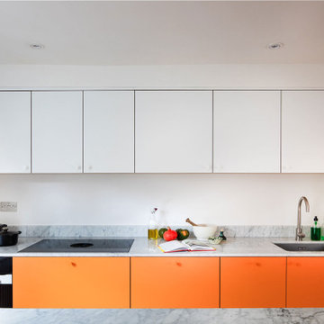 Bold Orange Kitchen