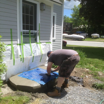 Small walkway addition w/ new Decorative Step