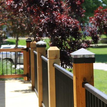 Dellere - Deck lighting using low voltage lighted post caps.