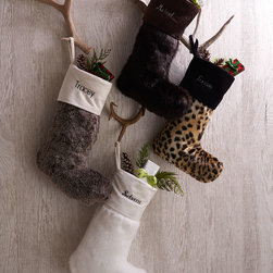 Faux-Fur Christmas Stockings from Horchow.com - Christmas Stockings And Holders