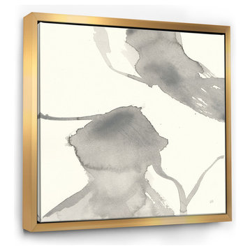 Designart Minimal Geometric Zen Iv Transitional Framed Canvas Art, Gold, 46x46
