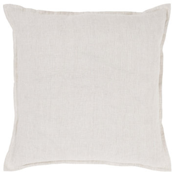 Shayaz Decorative Pillow, White and Natural
