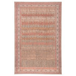 Jaipur Living - Machine Washable Jaipur Living Maude Trellis Multicolor Area Rug, 9'x12' - The Kindred collection melds the timelessness of vintage designs with modern, livable style. The Maude area rug boasts an elegantly distressed trellis and border pattern in tones of blue, pink, gold, and taupe. This low-pile rug is made of soft polyester and features a one-of-a-kind antique rug digitally printed design.