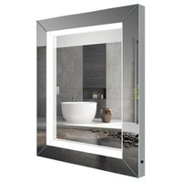 Mariana Beveled LED Mirror With Touch Sensor, 24"x36"
