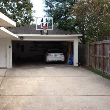 Steve M's Roof King Gold Basketball System on a 18x30 in Houston, TX