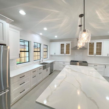 RD - Sparkling white shaker in a Houston kitchen