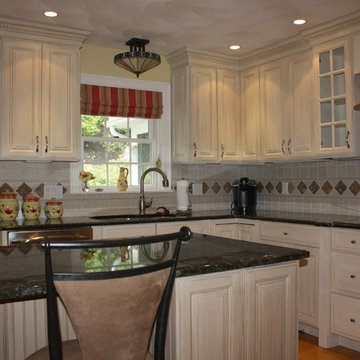 Painted and Glazed Kitchen Cabinet Makeover