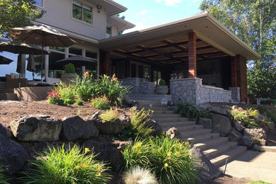 Inspiration for a contemporary exterior home remodel in Portland
