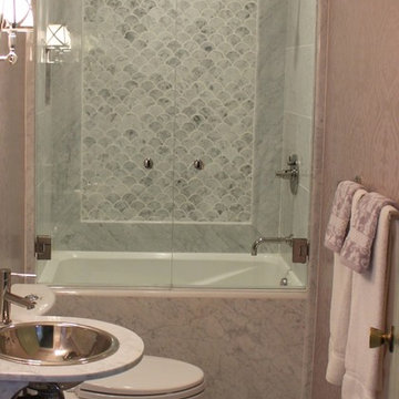 Narrow guest bath remodel