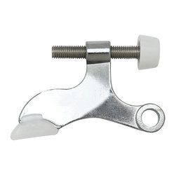 Designers Impressions - 3619 Polished Chrome Heavy Duty Hinge Pin Door Stop - Door Stops