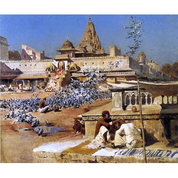 Edwin Lord Weeks Feeding the Sacred Pigeons Jaipur Wall Decal