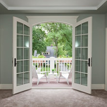 French Doors with the nice overhead.