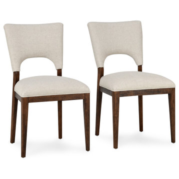 Mitchel Upholstered Dining Chair Gray, Set of 2, Light Beige
