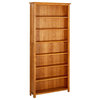 vidaXL Solid Oak Wood 7-Tier Bookcase Shelf Cabinet Storage Unit Living Room