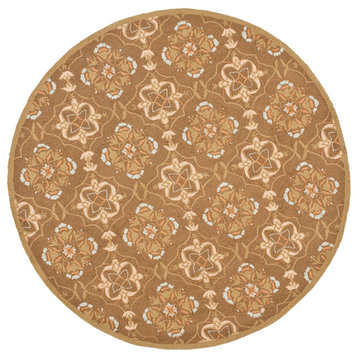 Safavieh Chelsea Collection HK376 Rug, Brown/Green, 4' Round