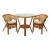 Pelangi Wicker Rattan Dining Round Table, Colonial