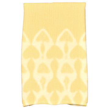 Watermark, Geometric Print Kitchen Towel, Yellow