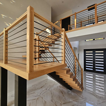 Project #143 | Floating Red Oak Staircase