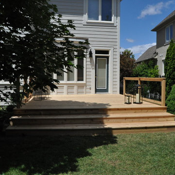 Mississauga Rd. Cedar Deck With Wide Seating Steps
