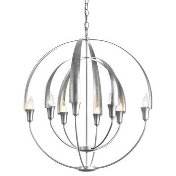 Double Cirque Chandelier, Sterling Finish