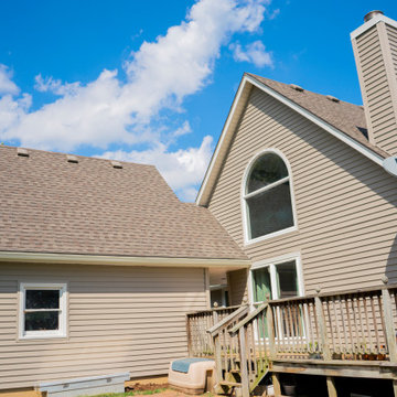 Seamless Polymer Siding in Mountain Clay w/ Energy Efficient Replacement Windows