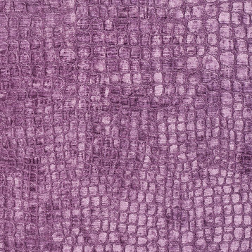 Purple Alligator Print Shiny Woven Velvet Upholstery Fabric By The Yard