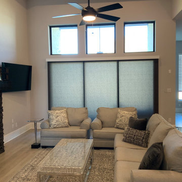Roller Shades in Modern Home in Porter, Texas