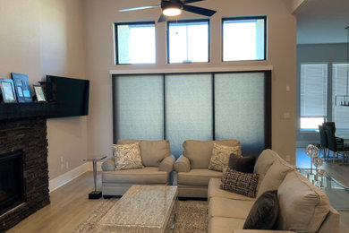 Inspiration for a large modern living room remodel in Houston