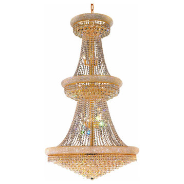 CWI LIGHTING 8001P42G 38 Light Down Chandelier with Gold finish